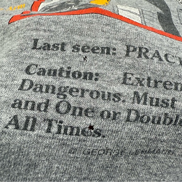 VTG 80s WANTED: The Shooter Basketball Russell Thin Single Stitch t-shirt BOXY L - Picture 11 of 11